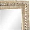 thumbnail image 5 of DecMode 30" x 36" Brown Washed Beaded Wall Mirror, 5 of 12