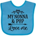 thumbnail image 3 of Inktastic Nonna and Pop Love Me Girls Baby Bib, 3 of 4
