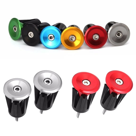 SPRING PARK 2Pcs/Set Aluminum Alloy Handlebar Handle Grip Bar End Plugs for Mountain Bike, Road Bicycle, MTB, BMX