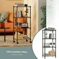 thumbnail image 4 of MZG 4 Tier Wire Shelving Unit with Wheels, 11.8" D x 17.7" W x 40.8" H, Rolling Storage Shelves, Adjustable Metal Shelves 1000 lbs, Kitchen Rack,Brown, 4 of 9