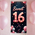 thumbnail image 6 of Yatrandify Marquee Lights Sweet 16 Birthday Milestone Banner Red Balloons Celebration for Birthday Party Indoor Decoration Photo Shoot, 6 of 7