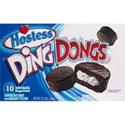 Ding Dongs - Chocolate Cake With Creamy Filling -10ct, Pack of 2, Chocolate coating, with rich and majestic crme filling By Hostess