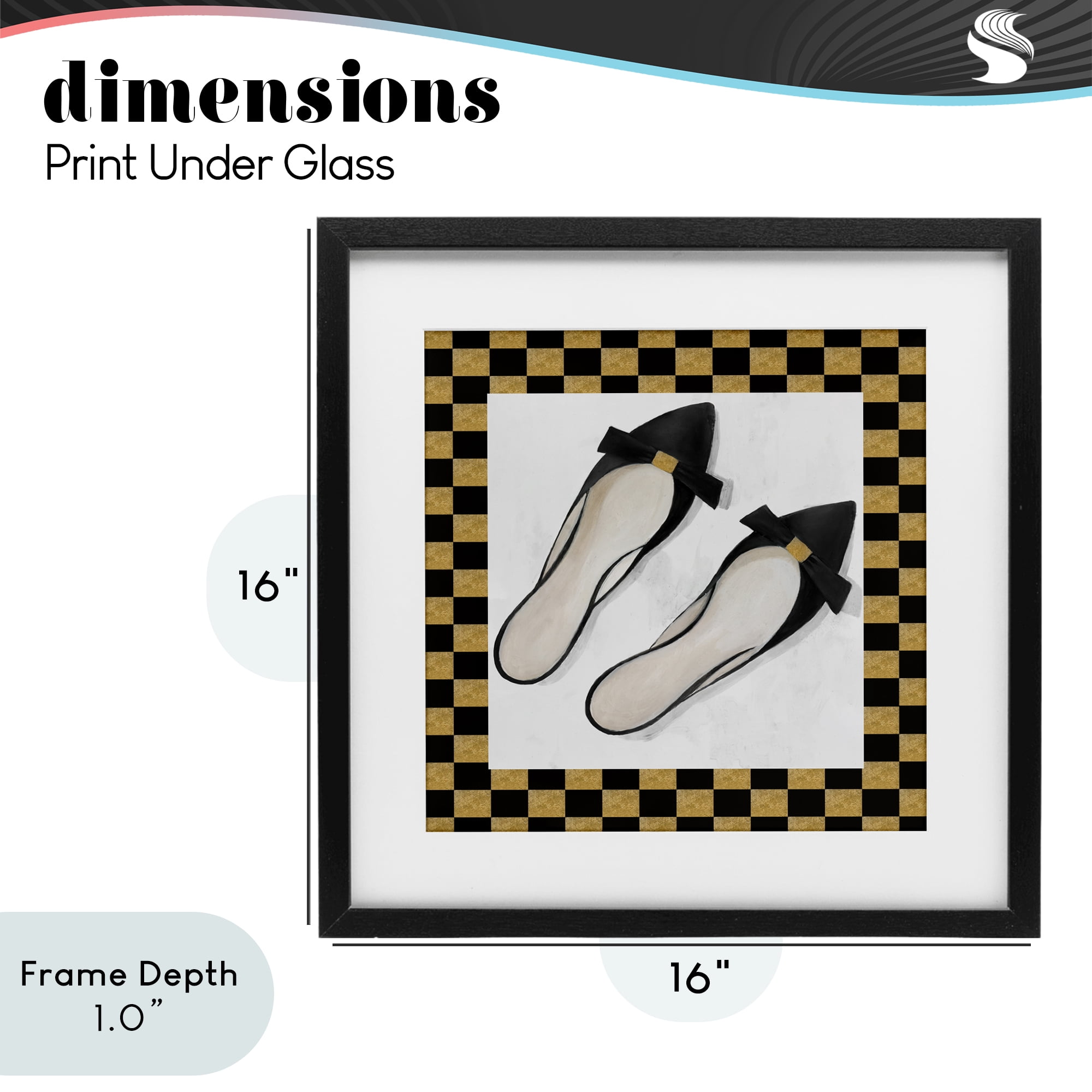 Stupell Industries Sleek Black Sliders Black Framed Print Under Glass, design by Lorenzo Collective