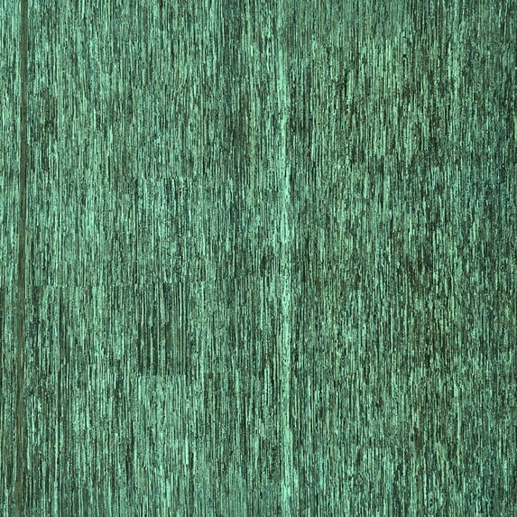 Ahgly Company Machine Washable Indoor Square Abstract Turquoise Blue Modern Area Rugs, 5' Square