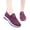 Purple, variant on longantii Women's Orthopedic Slip On Walking Shoes Wide Width Breathable Knit Mesh Comfortable Lightweight Casual Sneakers for Ladies Outdoor Daily Wear Black