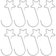 thumbnail image 1 of 100 Piezas Clips para Adornos Navideños, Ganchos para Colgar Árboles de Navidad, Ganchos para Adornos Navideños en Forma de S, Ganchos para Adornos Navideños (Estrella Plateada), 1 of 5