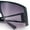 Black - Purple, variant on Womens Oversized Shield Curved Wrap Flat Top Half Rim Plastic Sunglasses Tortoise - Brown