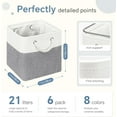 thumbnail image 5 of ThrottleT-Fabric Cubes Storage Basket, 6 Pack 11x11 in with Handles Foldable Cube Storage Bins, for Shelves, Home, Office Organizers, 5 of 18