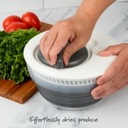 Prep Solutions Space-Saving 3 Quart Collapsible Salad Spinner with Easy Handle