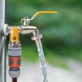 thumbnail image 3 of Elainilye Alloy Gardening Faucet with One Inlet Two Outlets, Outdoor Water Spigot for Hose Connections, Dual Port Garden Faucet for Yard Watering, Lawn Maintenance, and Outdoor Utility Tasks, 3 of 5
