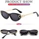 thumbnail image 5 of Gafas de sol ovaladas retro para mujer estilo años 90 montura ovalada clásica gafas de sol moda vintage ojo de gato sombras, 5 of 5