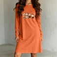 thumbnail image 6 of Xdegoge Womens Fall Nightgown Long Sleeve Sleepwear Coffee Cup Graphic Sleep Dress Autumn Thanksgiving Casual Lounge Pajamas Comfortable Nightshirts Gowns, 6 of 6