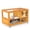 Orange, variant on 36" Wooden Rabbit Hutch Indoor Outdoor, Rolling Bunny Cage with Openable Roof, Removable Tray & Anti-Slip Ramp, Mobile Rabbit House in Grey Orange for Small Bunnies