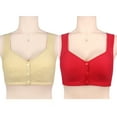 thumbnail image 2 of Akiihool Womens Bras Comfortable Plus Size Women Minimizer Unlined Underwire Bra Full Coverage Plus Size Full Figure Unpadded Bras Eyelash Lace Bras (Red,36), 2 of 3