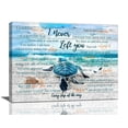 thumbnail image 1 of Póster de pared de tortuga marina con texto en inglés "I Never Left You" (11.8 x 17.7 in), 1 of 1