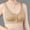 Khaki, variant on DondPO Bras for Women Ladies Front Buckle Gathered Large Size Lace Back No Bra Everyday Bras No Wire Bras for Women Black L
