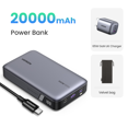 thumbnail image 3 of Banco de energía portátil UGREEN de 140 W, 25000 mAh, PD, carga rápida, para computadora portátil, Notebook, Xiaomi 13, batería externa de carga rápida, 3 of 5