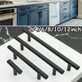 thumbnail image 4 of 2~12 Inches Stainless Steel Black T-Type Drawer Cabinet Wardrobe Door Pull Handl Kitchen Handles Home Improvement Door Handles 2 Inches, 4 of 6