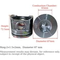 thumbnail image 3 of V2403 Piston+Piston Rings Combustion Chamber 45mm Height 72.5mm For Kubota V2403 V2403DI V2403T V2403M V2403MDI V2403-M-DI-E3B Engine For Bobcat STD V2403 piston ring set Piston 1J885-21111, 3 of 9