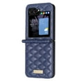 thumbnail image 3 of Allytechgroup Slim Case for Samsung Galaxy Z Flip 7, Premium PU Leather Shockproof Protective Anti-Scratch Fashionable Grid Stylish Luxury Phone Case for Galaxy Z Flip 7, Blue, 3 of 8