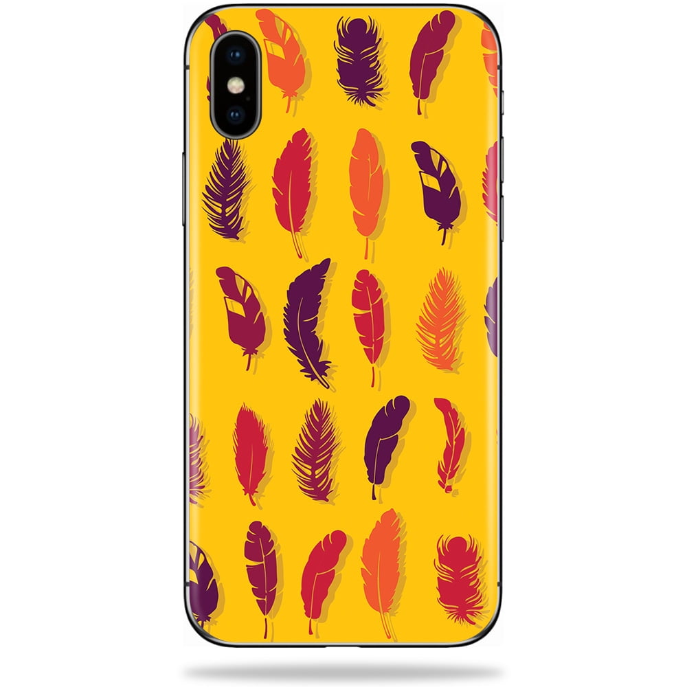 Skin Decal Compatible With Apple iPhone X Sticker Design Feathers ...