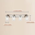 thumbnail image 2 of Melucee Brushed Nickel Industrial Bathroom Vanity Light Fixtures Over Mirror Seeded Glass 4 Lights Vintage Vanity Lights Farmhouse Bath Lighting, 2 of 6