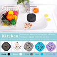 thumbnail image 3 of Shower Drain Hair Catcher, Durable Silicone Shower Drain Covers Hair Stopper with Suction Cup, Easy to Install Suit for Bathroom,Bathtub and Kitchen 3PACK (Black), 3 of 5