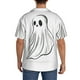 thumbnail image 3 of Balery Cute Ghost Simple Drawing Camisa Casual de Manga Corta con Botones para Hombre, Texturizada, Estilo Cubano, para Playa, Verano-XX-Large, 3 of 5