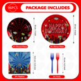 thumbnail image 3 of Juego de vajilla de fiesta Grencian Spider Birthday Serves 24, 3 of 7