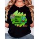 thumbnail image 1 of Women's St. Patrick's Day T-Shirt | Casual Round Neck Short Sleeve Tee with Whale & Clover Graphic | Vintage Green and Orange Print | Comfortable Knit Pullover | Machine Washable | All-Season Wear, F, 1 of 7