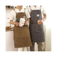 thumbnail image 3 of 1 Pack Waterproof Kitchen Aprons, Adjustable Apron with Pockets for Garden, Barbecue, Apron,black, 3 of 5