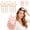2pcs Beige, variant on Wireless Heated Volumizing Root Lift Clip, Portable Cordless Hair Crown Styling Tool with 2 Heat Settings for Fine and Flat Hair