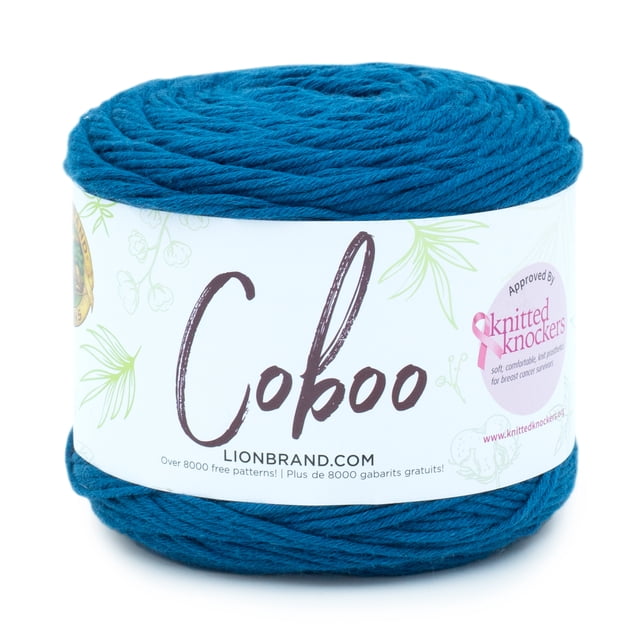 Lion Brand Coboo Yarn, Steel Blue, #3 Light/ DK Yarn, 100g/3.5oz, 241 yds/220m, 1-CT