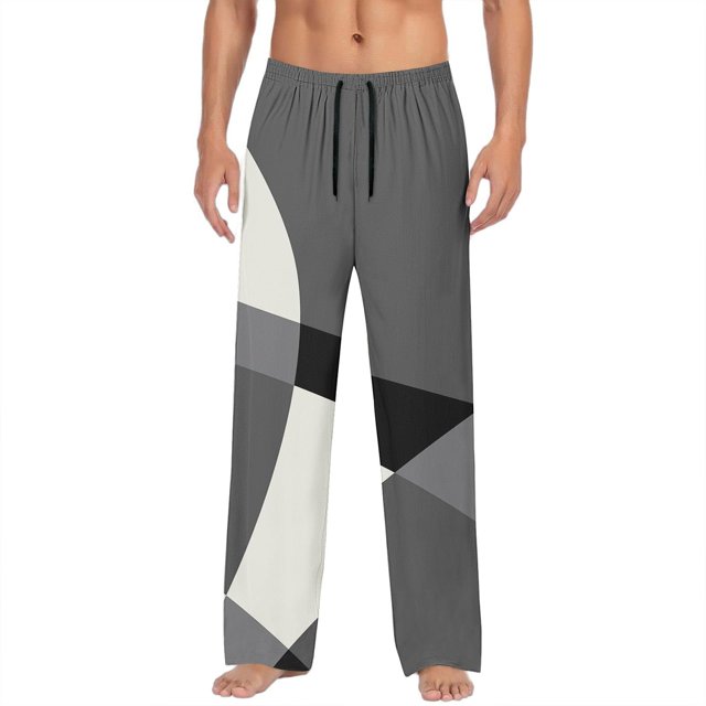 Weiqiqre Men Sweatpants Bottoms Elastic Waist Drawstring Fallow Sleep Lounge Pants,Size M