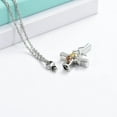thumbnail image 5 of Cross with Rose Urn Necklace for Ashes Holder Cremation Jewelry for Ashes for Women Mom Birthstone March November, 5 of 5