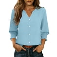thumbnail image 2 of Blczomt Casual Tops for Women Blue 2026 T Shirts Trendy Lightweight Womens Blouses,XL, 2 of 6