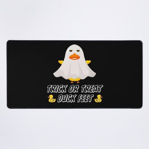 Un nuevo patito de goma fantasma: tapete de escritorio con patas de pato Treat or Treat