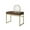 Style B, variant on GZXS 42" Modern Vanity Desk with Mirror, 2 Drawers & Jewelry Tray – Wooden Makeup Table with X-Shaped Metal Legs (Walnut & Gold)