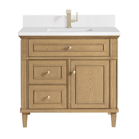 James Martin Vanities 424-V36-LNO-1WZ Lorelai 36" Single Basin Wood Vanity Set - Light