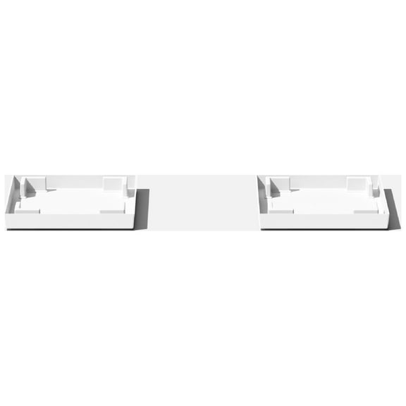 Veradek Pure Series Midland 30" Plastic Planter Tray 2-Pack White