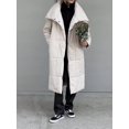 thumbnail image 3 of Parkas largas de invierno nuevas de 2024, chaqueta acolchada de algodón cálida para mujer, prendas de vestir sueltas informales para mujer, abrigo acolchado de algodón con cinturón, 3 of 5