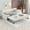 Beige, variant on Twin Size Bed Frames Twin Size Upholstery DayBed with Trundle and USB Charging Design,Trundle can be flat or erected,Gray,Adjustable Bed Base