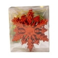 thumbnail image 4 of Adornos navideños colgantes de copos de nieve, 6 unidades multifuncionales para fiestas de temporada Rojo, 4 of 9