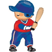 46" BASEBALL BOY BALLOON • Large Shape Foil Mylar Balloon • Party Supplies Decorations Foil Mylar Balloon