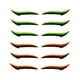 thumbnail image 2 of r Pegatinas Reutilizables Útiles Lazy Line Eyelid Stick Maquillaje de Ojos Doble Párpado 6 pares verde + naranja, 2 of 9