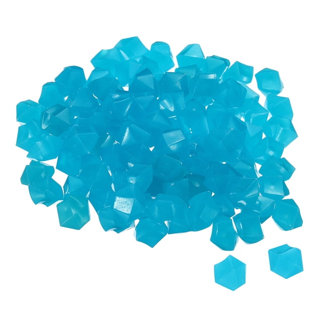Unique Bargains 100Pack Glow Rocks 10-15mm Glow Pebbles Decoration in the Dark Luminous Stones Decor DIY Decorative Dark Blue