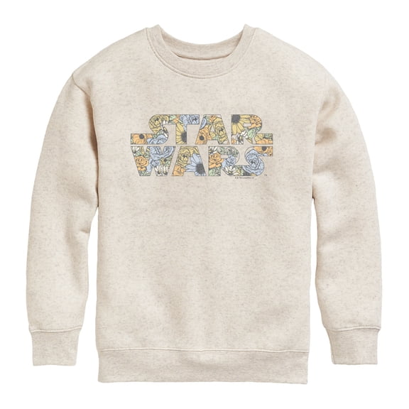 Star Wars - Floral Logo Boys' Graphic Long Sleeve Fleece Sweatshirt