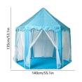 thumbnail image 3 of Horivan Play Tent Indoor Outdoor Pop Up Castle Playhouse with Carry Bag for 3-4 Children, Princess Theme Large Play Space for Parties Camping Backyard, 3 of 6