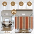 thumbnail image 5 of Burnt Orange Brown Window Privacy Film, Farmhouse Vintage Wooden Static Cling UV Sun Blocking Heat Control Window Tint Day and Night, Non-Adhesive Reusable One Way Windows Privacy Cover 17.7''x78.7'', 5 of 7