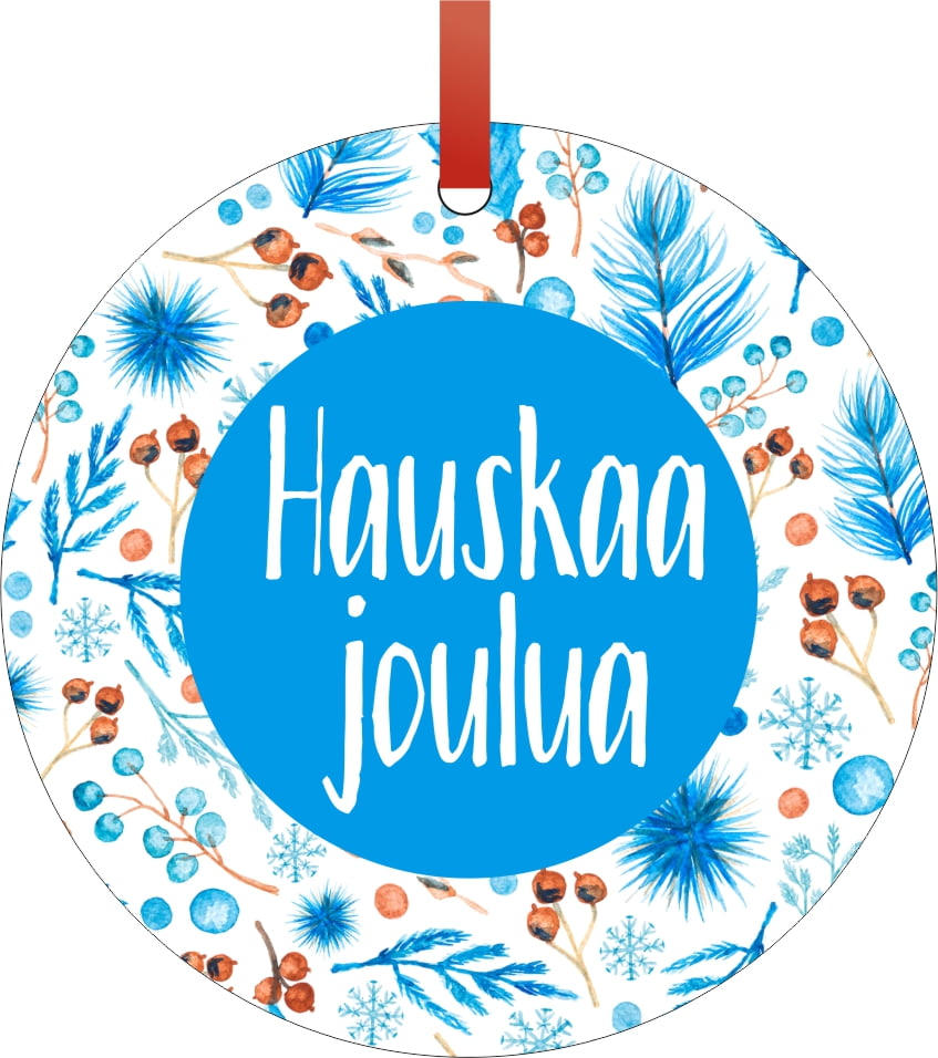 Finland Finnish Hauskaa joulua Merry Christmas Tree Ornaments Ornament